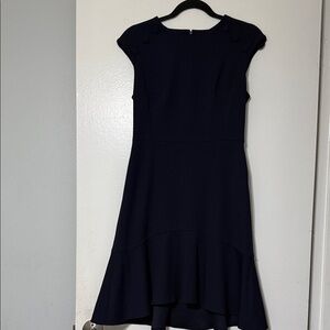 Calvin Klein Elegant Navy High-Low Dress